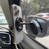 Magnetic Car Phone Holder, Smooth Glass Panel, Tile Surface , Desktop , Dormitory/Book Shelf , 360 Degrees Rotatable Foldable and Retractable Suction Cup Phone Mount