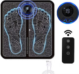 EMS Electric Foot Massager Mat with Remote. Massage Both Feet Simultaneously, Improving Blood Circulation, Relaxing Foot Muscle, Relieving Foot Pain, and Reducing Fatigue with 8 modes and 19 intensity levels