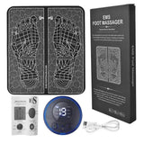 EMS Electric Foot Massager Mat with Remote. Massage Both Feet Simultaneously, Improving Blood Circulation, Relaxing Foot Muscle, Relieving Foot Pain, and Reducing Fatigue with 8 modes and 19 intensity levels