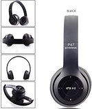 FOLDABLE BLUETOOTH WIRELESS P47 HEADPHONES NOISE CANCELING MP3/MP4/FM PLAYER.